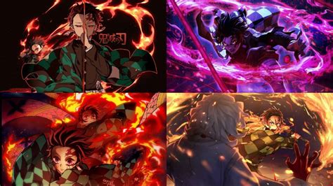 All Hinokami Kagura Forms Tanjirou Demon Slayer Season Youtube