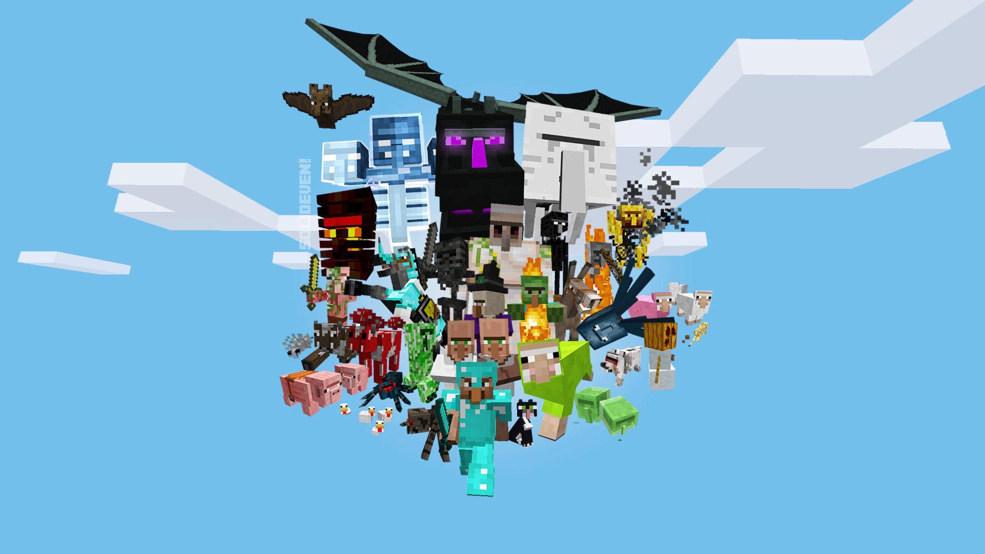 All Minecraft Mobs Wallpaper