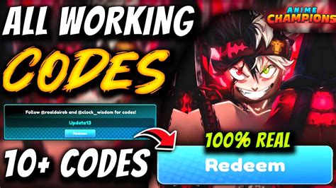 All New Working Codes 2023 Anime Champions Simulator Codes