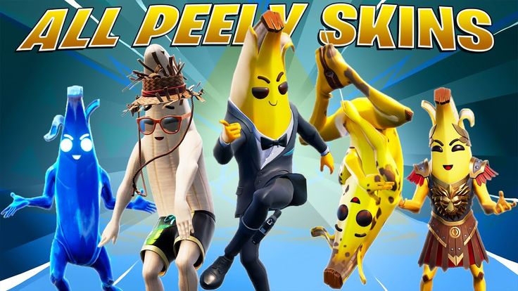 All Peely Skins Outfits In Fortnite Locker And Dance Gameplay