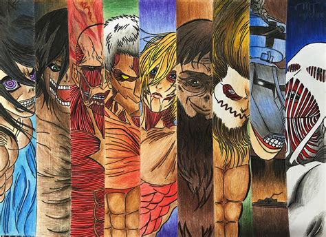 All Titans Attack On Titan Manga