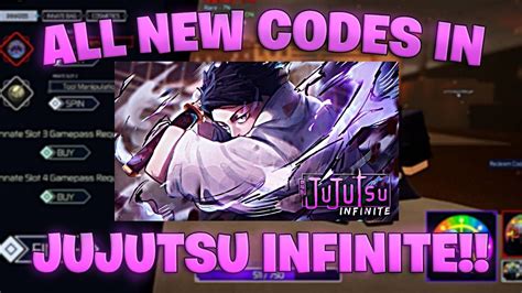 All Working Codes In Jujutsu Infinite Youtube