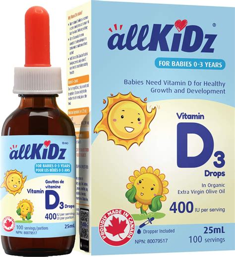 Amazon Com Allkidz Vitamin D3 Drops For Infants Babies Kids Children