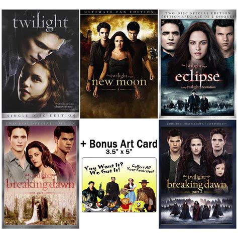 Amazon Com The Complete Twilight Saga Collection Movies 1 5 Bonus