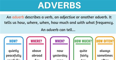 An Easy Guide To English Adverbs Cool Adverb Examples 7Esl