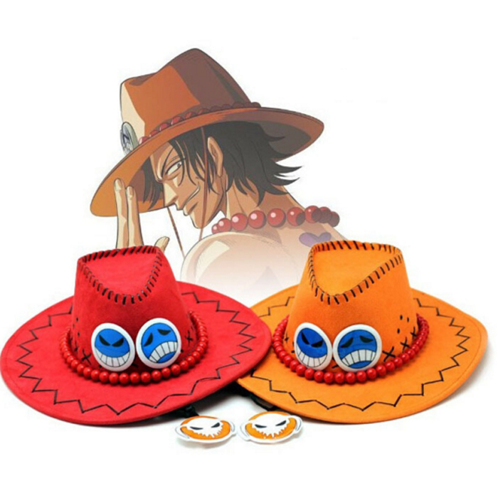 Anime One Piece Hat Fire Fist Portgas D Ace Sun Hats Toy Cosplay Cap