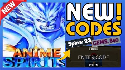 Anime Spirits Codes: Get Free Ingame Items