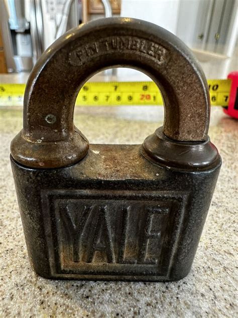 Antique Brass Yale Lock Yale Towne Mfg Co Stamford Connecticut Usa Ebay