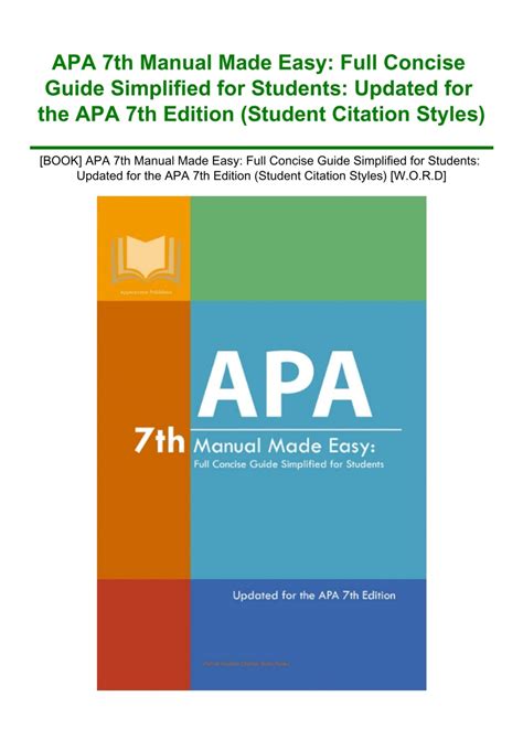 Apa Book Citation Made Easy