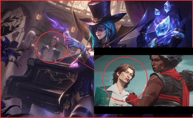 Arcane Easter Egg In The New Leblanc Chroma Splash Art R Leblancmains