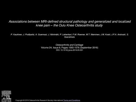 Associations Between Mri Defined Structural Pathology And Generalized