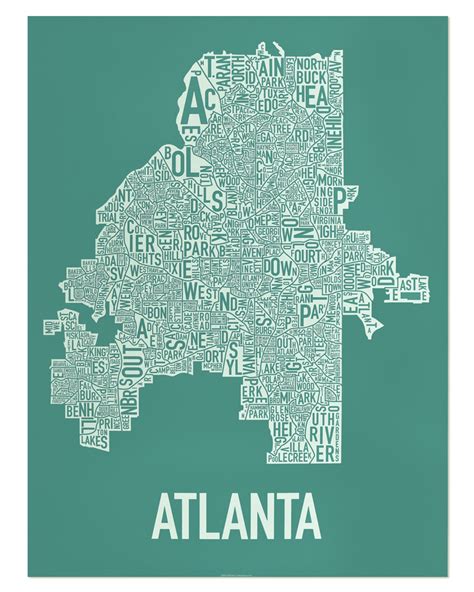 Atlanta Ga Neighborhood Map Map Of Atlantic Ocean Area