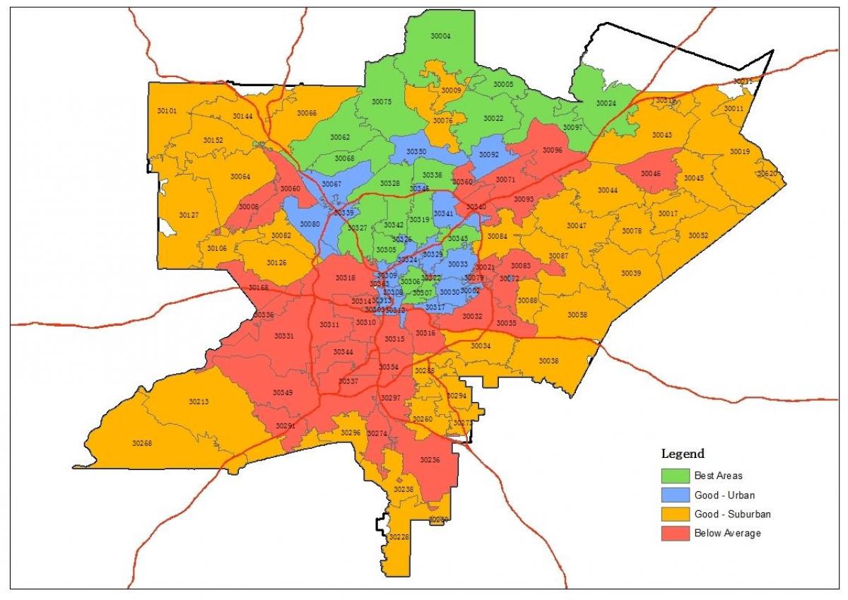 Atlanta Zip Code Map