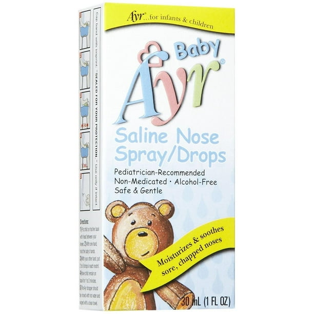 Ayr Baby Saline Nasal Spray Drops 1 Oz Walmart Com Walmart Com