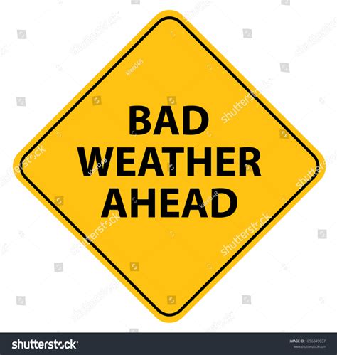 Bad Weather Ahead Sign Vector Stock Vector Royalty Free 1656349837