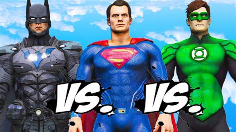 Batman Vs Superman Vs Green Lantern Epic Superheroes Battle Youtube