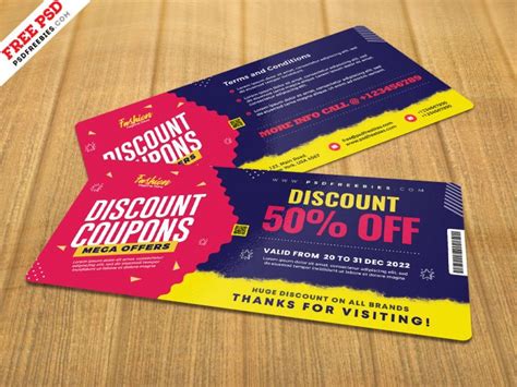 Beautiful Discount Coupons Template Psd Psdfreebies Com