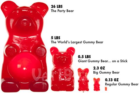 Big Gummy Bear Sizes Compared: Find Best