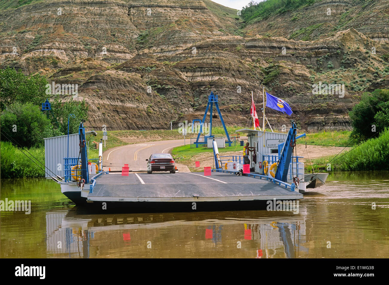 Bleriot Ferry Crossing Red Deer River Drumheller Alberta Canada