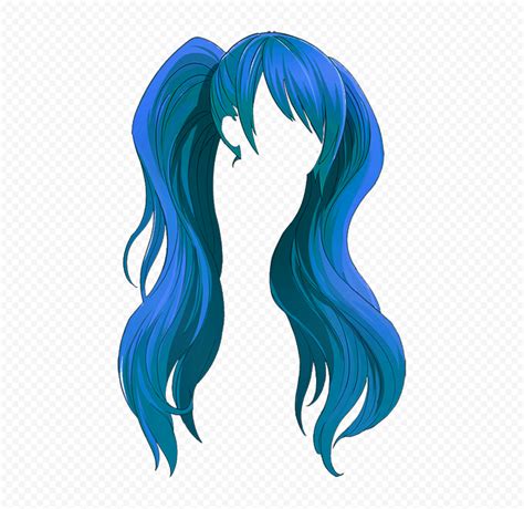 Blue Anime Hair Texture