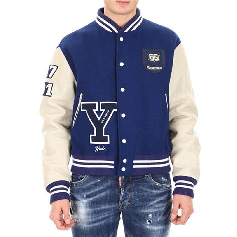 Blue Off White Yale Calvin Klein Varsity Jacket