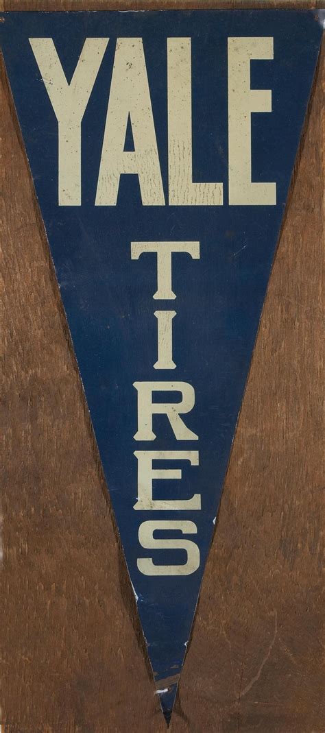 Bonhams Cars Rare Yale Tires Advertising Sign Circa 1915 19 X 9In