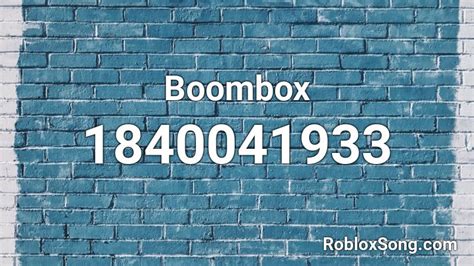 Boombox Roblox Id Roblox Music Codes