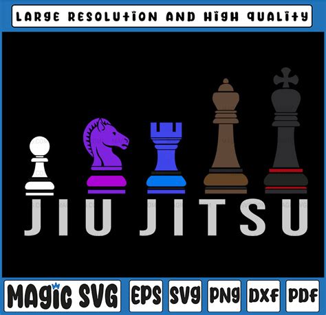 Brazilian Jiu Jitsu Chess Pieces Bjj Svg Cool Chess Jiujits Inspire