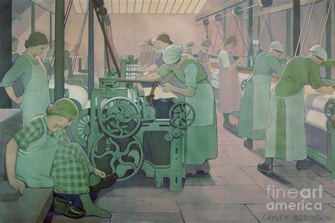 British Industries Cotton Painting By Frederick Cayley Robinson