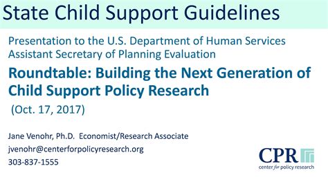 Building The Next Generation Of Child Support Policy Research