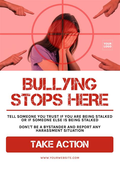 Bullying Stops Here Customizable Poster In 2021 Anti Bullying Posters