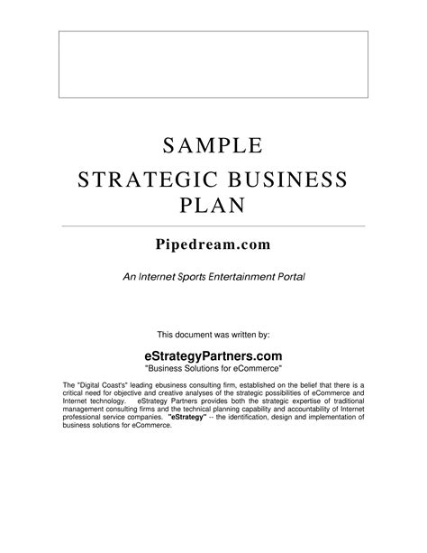 Business Strategic Plan 22 Examples Format Pdf