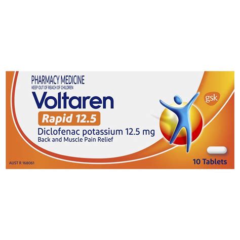 Buy Voltaren Rapid 12 5Mg 10 Tablets Online At Chemist Warehouse