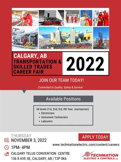 Calgary Ab Job Fair Techmation Electric Controls Ltd