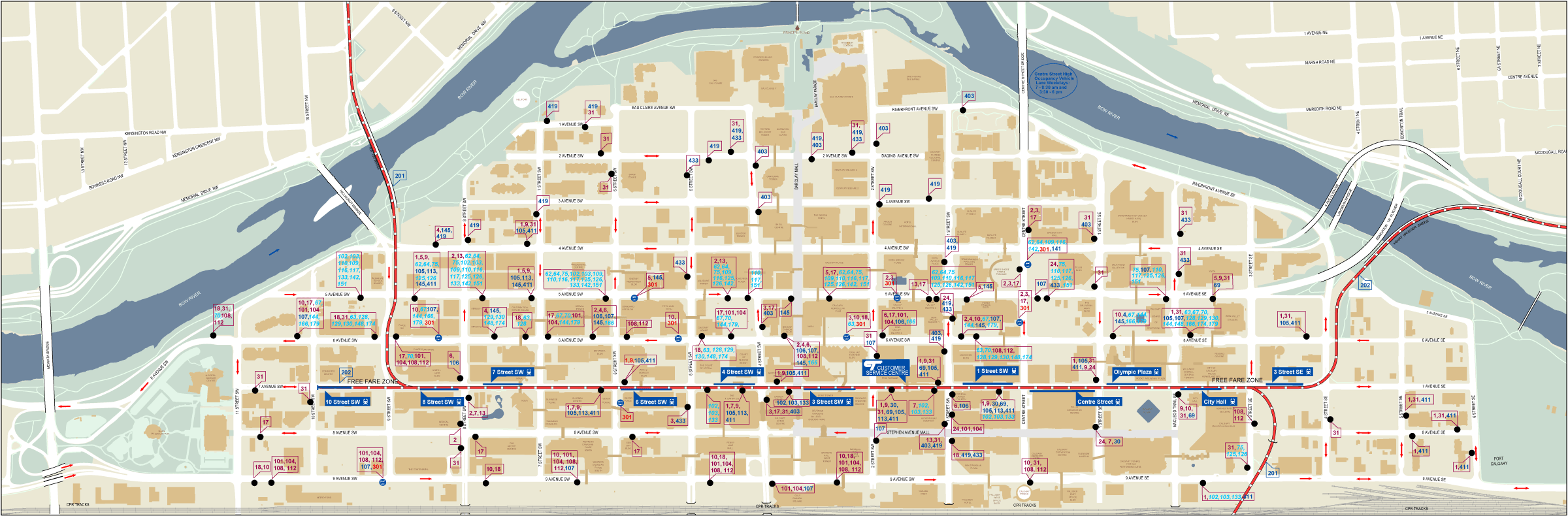 Calgary Downtown Map Need Help To Find Your Way