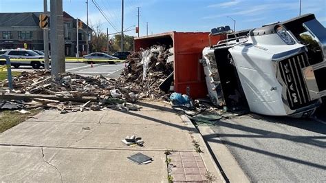 Calgary Dump Truck Tips Over Ctv News