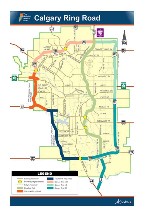 Calgary Ring Road Map Complete