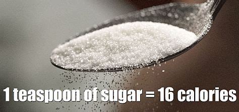 Calories Teaspoon Of Sugar