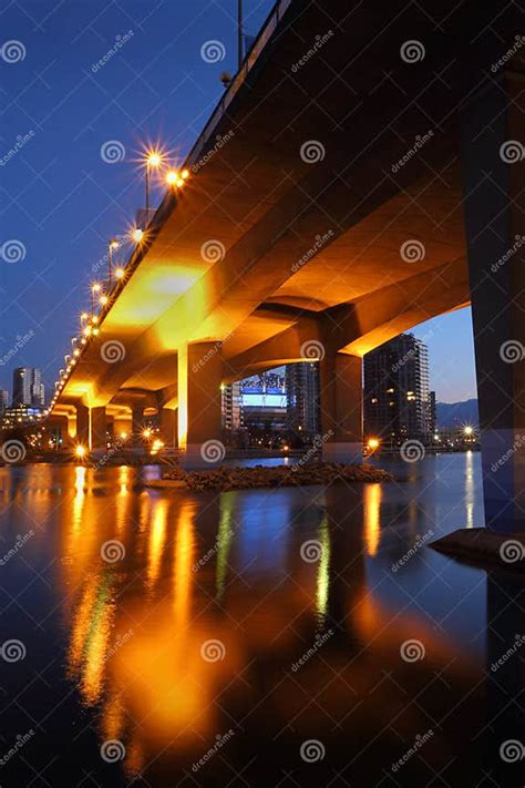 Cambie Bridge Dawn Vancouver Vertical Stock Photography Image 34496882