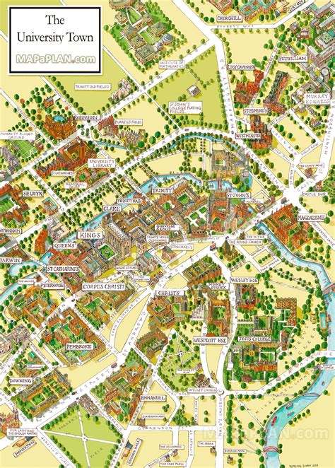 Cambridge Map Colleges