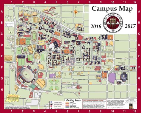 Campus Map Fsu Online Visitor S Guide Florida State University Map