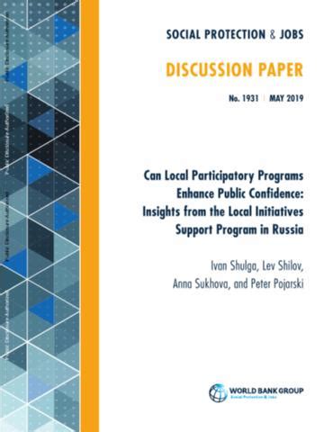 Can Local Participatory Programs Enhance Public Confidence Insights