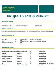 Canada Consulting Progress Report Docx Canada Consulting Edmonton