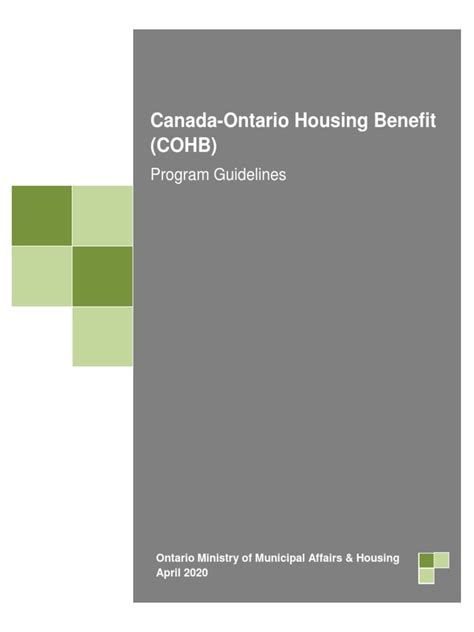 Canada Ontario Housing Benefit Cohb Cansumer