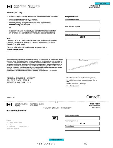 Canada Revenue Agency Corporate Income Tax Remittance Form Ethel