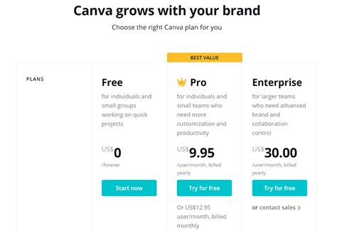 Canva Pro Pricing