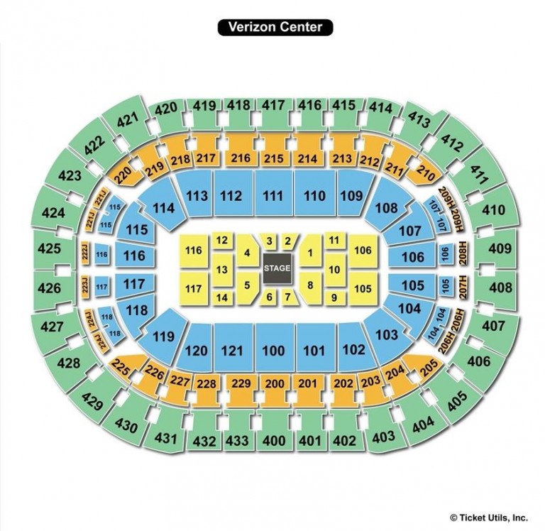 Capital One Arena Seating Chart Capital One Arena At Washington Dc