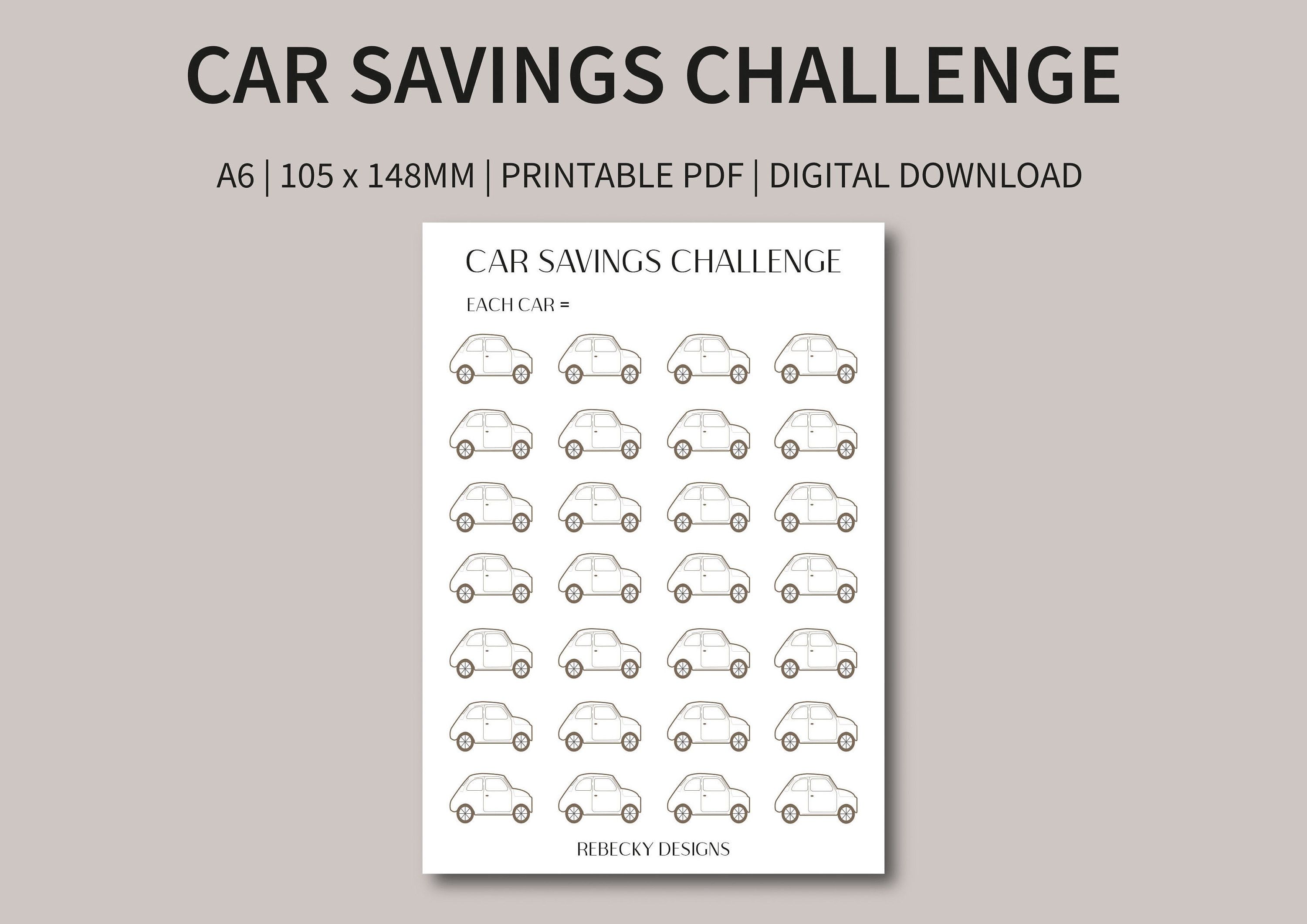 Car Savings Challenge Savings Challenge Car Savings Vehicle Savings