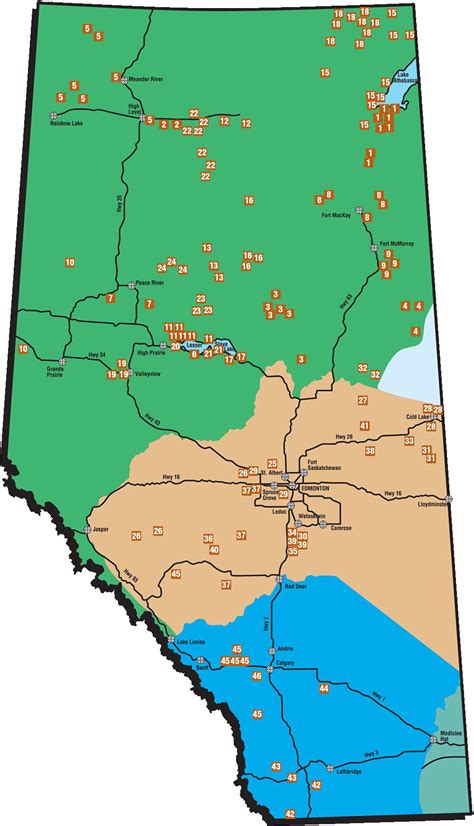 Alberta Reserves Map: Plan Your Outdoor Adventure - Black Atlantic