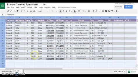 Caseload Management Spreadsheet Youtube